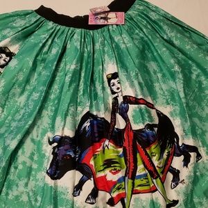 Pinupgirl Matador Print Jenny Skirt L